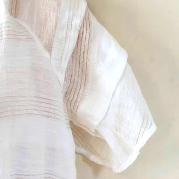 J.O.A. Los Angeles Sheer Woven Linen Blend Short Romper - Picture 10 of 16